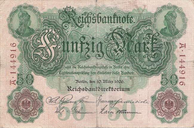 50 Mark 1906 Ro25a Y/A